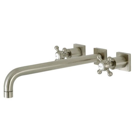 KINGSTON BRASS KS6048BX Wall Mount Tub Faucet, Brushed Nickel KS6048BX